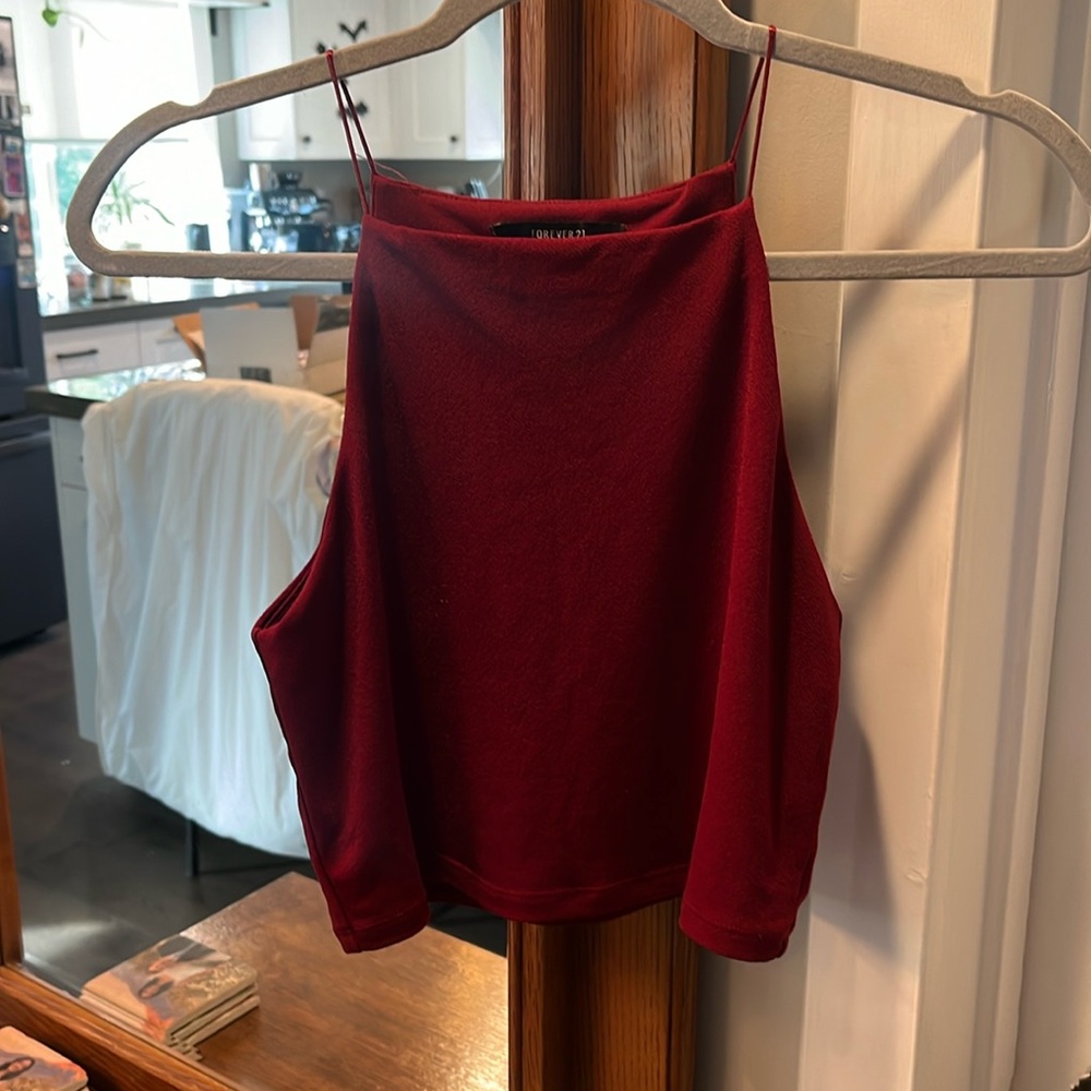 Forever 21 maroon crop top